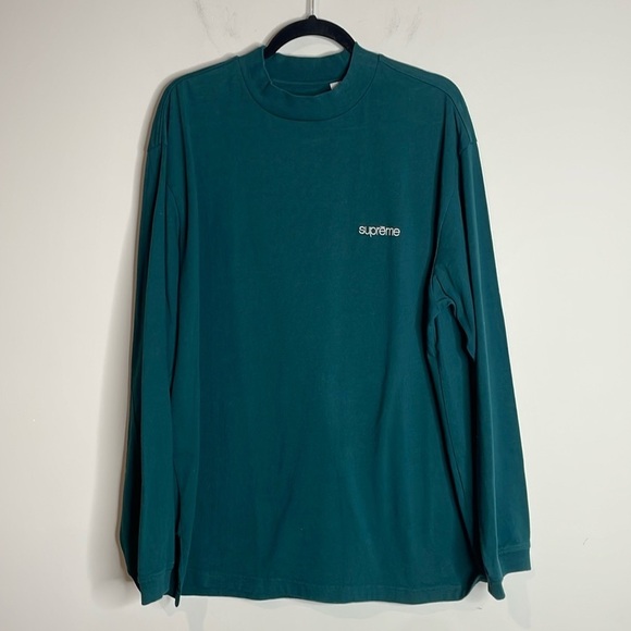 Supreme | Men’s 2022 Mock Neck Long-Sleeve Top in Dark Green Size Large - Picture 1 of 5
